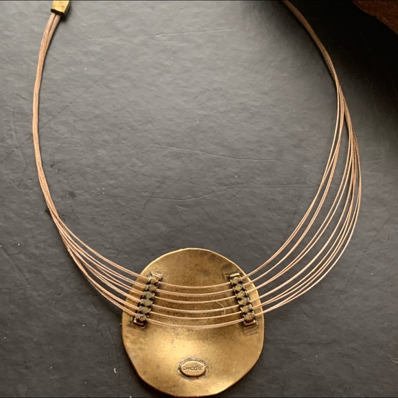 Chico’s Golden Copper Tone Metal Necklace Necklace - Picture 8 of 12